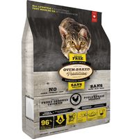 Kompletní pečené krmivo pro kočky všech věkových stadií. Receptura s kuřecím masem - 55% bez obilovin.