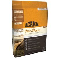 krmivo ACANA Wild Prairie vyniká jedinečnými regionálními surovinami, které jsou dodávané ze západních kanadských farem a vod.