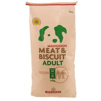 Kompletní pečené krmivo pro dospívající a dospělé psy s hovězím a vepřovým masem. 